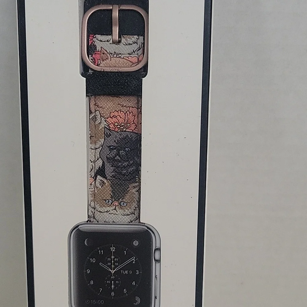CASETIFY Bracelet Apple Watch‎ Band with Cat Theme Pattern Series 1-4 NWOT